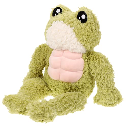 KICHOUSE Muskeltierpuppe Waschbare Froschpuppe Kuscheltiere Muskelfrosch Babypuppe für Frauen kinderzimmer zubehör süße plüschtiere Frosch Spielzeug Kinderspielzeug PP Baumwolle von KICHOUSE