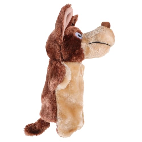 KICHOUSE Niedliche Cartoon Wolf Handpuppe Aus Baumwolle üschspielzeug Für Ideal Zum Geschichtenerzählen Rollenspiel Und Kreativen Perfekt Für Vorschulkinder Und von KICHOUSE