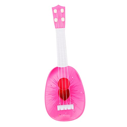 KICHOUSE Obst Gitarre Ukulele Für Kinder Kinderspielzeug Gitarren-Ukulele Für Anfänger Musikalisches Spielzeug Anfänger Musikinstrument Spielzeug Imitiertes Gitarrenspiel Weiß Abs von KICHOUSE