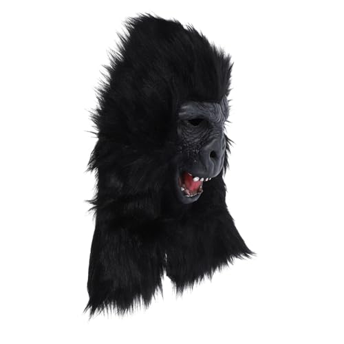 KICHOUSE Orang-utan-maske Vampirmaske Als Kopfbedeckung Affenmaske Affen-gesichtsmaske Affenkostüm Maske Teufelsmaske Halloween-gruselmaske Affen-cosplay Vollkopfmaske Tierkopf Party-maske von KICHOUSE