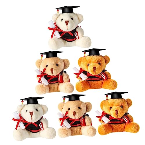 KICHOUSE Party Favors Bears Abschlussbärschlüsselkette Plush Doll Animals Graduation Bear Stoffbärenschlüsselkette Plüsch Accessory Schlüsselanhänger Cap Keychain Bärenschlüsselkette von KICHOUSE