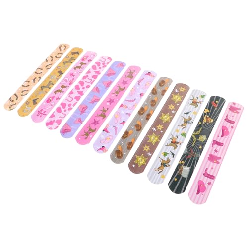 KICHOUSE Pferde Party Schüttung Loser Dekorationen für Partygeschenke Geburtstagsparty Schnapparmbänder Armband Cartoon Armbänder Partyzubehör Slap Motto Bracelet Western von KICHOUSE