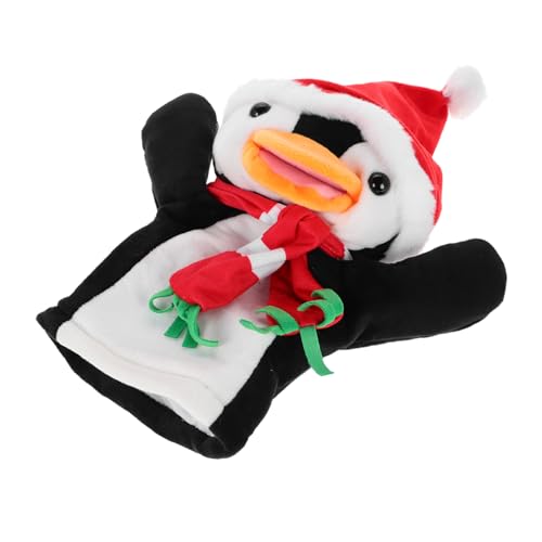 KICHOUSE Pinguin-handpuppe Handpuppen Für Kinder Handpuppen Zum Thema Feiertage Pinguin-Puppe Puppen Mit Tiercharakter Plüsch-handpuppen Süße Pinguin-fingerpuppen Weiche Puppen Stoff von KICHOUSE