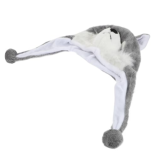 KICHOUSE Plüsch Husky Hut Cartoon Tiermütze Warmes Cosplay Zubehör Elastisch für Erwachsene Bühnenauftritt Winter Ski Mütze KICHOUSE Plüsch Husky Hut Cartoon Tiermütze Warmes Cosplay Zubehör Elastisch für Erwachsene Bühnenauftritt Winter Ski Mütze von KICHOUSE