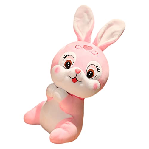 KICHOUSE Plüsch-Kaninchen-Puppe Plüschpuppe Kindergeschenk Plüschtiere Dekoratives Stofftier Plüschhasenspielzeug Tierspielzeug Maskottchen Tierpuppe Schöne Stoffpuppe Rosa Pp Baumwolle von KICHOUSE