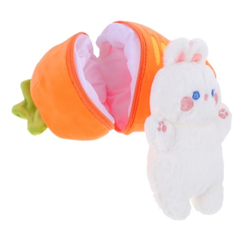 KICHOUSE Plüschtier Bunny kanninchen Chaps Kinder Geburtstagsgeschenke tiegerkostuem Kinder Stofftier Osterhase Karottenkissen Kuscheltiere für Babys Kuscheltiere für Jungen PP Baumwolle von KICHOUSE