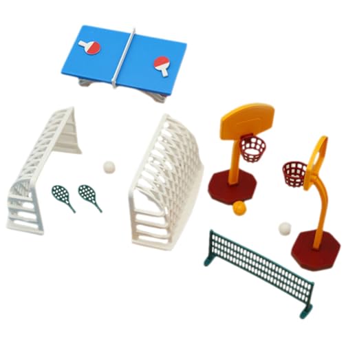 KICHOUSE Puppenhaus Sportgeräte Set Modell Ornament Für Puppenhaus Miniatur Sportzubehör Mit Tischtennis Basketball Und Mehr Ideal Für Kreative Rollenspiele Und Dekoration von KICHOUSE