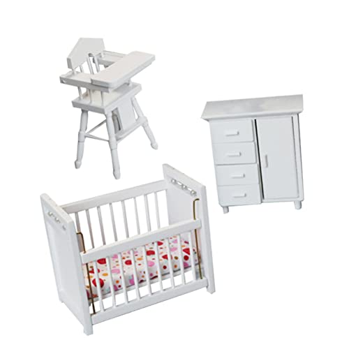 KICHOUSE Puppenschlafzimmer Miniaturmöbel Set Rollenspielspielzeug Für Kinder Ideales Minimöbelspielzeug Für Kreative Spielstunden Perfekt Für Puppenhaus Und Puppenrollen von KICHOUSE