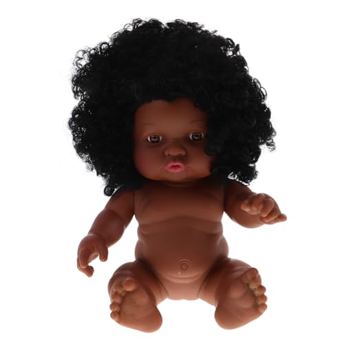 KICHOUSE Puppenspielzeug Badewannenspielzeug Für Babys Badespielzeug Für Babypuppen Strandschwimmpuppe Lebensechte Babypuppe Badezeit-babypuppe Amerikanische Puppe Babybadewanne Brown Vinyl von KICHOUSE