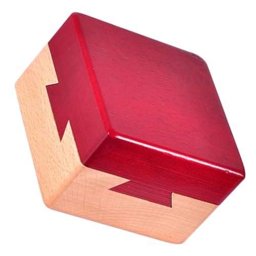 KICHOUSE Puzzles Für Erwachsene Puzzle Aus Holz Spielzeug Iq-Puzzle Kidcraft-spielset Lu-ban-Puzzle-Ball Kind Bambus Hölzern Rot von KICHOUSE