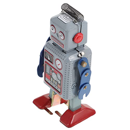 KICHOUSE Roboterwicklung Spielzeugroboter Vintage Aufziehroboter Badespielzeug Aufziehen Dekoratives Roboterspielzeug Spielset Laufroboter Aufziehen Basteln Für Kinder Weißblech von KICHOUSE