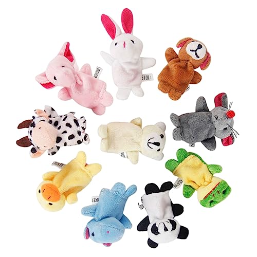 KICHOUSE Rollenspiele Party Goodie Fingerspielzeug Kinder Fingerpuppe Time Filler Kleinkind Handpuppen Plüschtier Telling für Entzückende Fingerpuppen Story Finger Bag von KICHOUSE