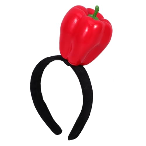 KICHOUSE Rotes Paprika Stirnband Flexibler Kopfschmuck Realistische Gemüseoptik Geeignet für Erwachsene Kreatives Party Cosplay accessoire KICHOUSE Rotes Paprika Stirnband Flexibler Kopfschmuck Realistische Gemüseoptik Geeignet für Erwachsene Kreatives Party Cosplay accessoire von KICHOUSE