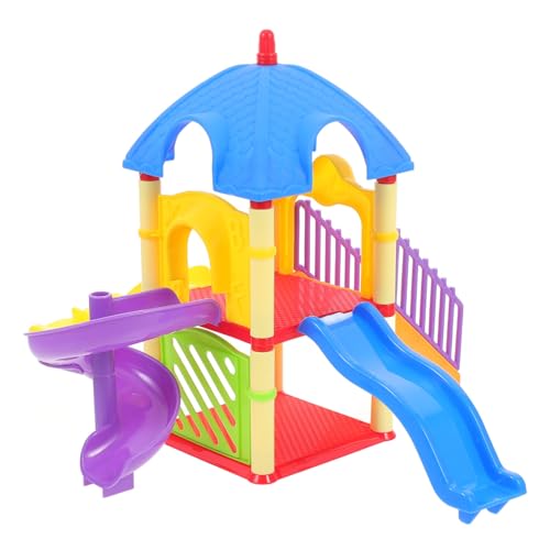 KICHOUSE Rutschenspielzeug Kinderrutsche Konstruktionsspielzeug für Kinder Spielplatz Spielzeug Kinder spielhaus kinderspielzeug Spielzeuge Miniatur-Spielplatzmodelle Spielplatz- Abs von KICHOUSE