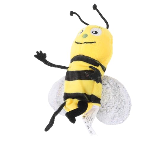 KICHOUSE Schmetterlings-tierhandpuppe Ausgestopfte Bienen Puppentheater Handpuppe Süße Bienenpuppe Pädagogische Bienenpuppe Bienen-kuscheltiere Honigtopf Stofftier Fingerpuppen Pp Baumwolle von KICHOUSE