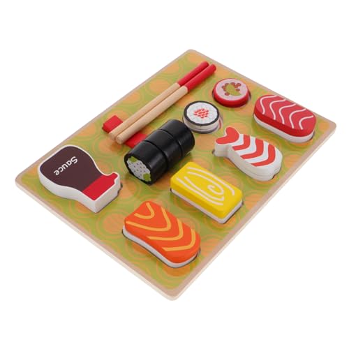 KICHOUSE Set Sushi Spielzeug Rollenspiel Küchenspielzeug Rollenspiel Sushi Für Kinder Essen Lernen Kinderküchenzubehör Lebensmittelspielzeug Erstes Obstgarten Kleinkindspiel von KICHOUSE