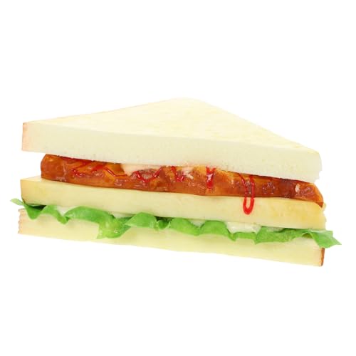 KICHOUSE Simulations-Sandwich Gefälscht Simulation Brot Spielzeugnahrung Lebensmittel-Display-Modell Brötchen Brotspielzeug Vorgeben Simulationsbrotmodell Sandwich-simulationsmodell Pu von KICHOUSE