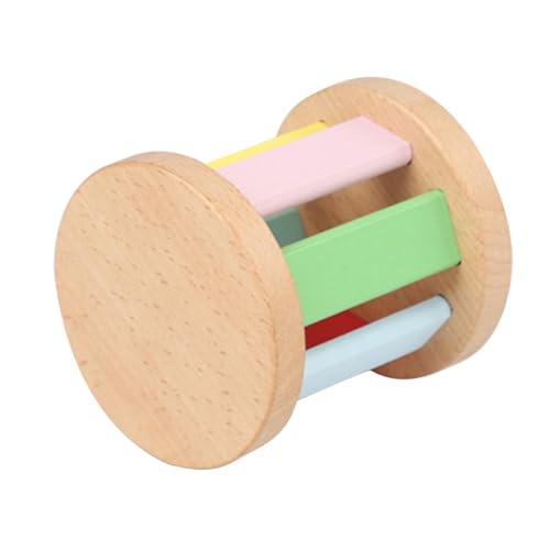 KICHOUSE Spielzeugroller musikinstrumente spielzeuge Kinder Ruthe holzklapper Holzrassel für Babys pädagogisches Rasselspielzeug schöne Holz handrassel -Handrassel von KICHOUSE