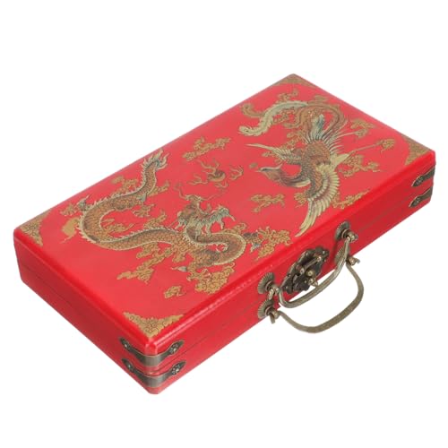 KICHOUSE Stabile Mahjong-Organizer-Box Aus Holz Aufbewahrungsbox Mit Großem Fassungsvermögen Koffer Mit Deckel Chinesisches Mahjong-spielset Für Den Haushalt KICHOUSE Stabile Mahjong-Organizer-Box Aus Holz Aufbewahrungsbox Mit Großem Fassungsvermögen Koffer Mit Deckel Chinesisches Mahjong-spielset Für Den Haushalt von KICHOUSE