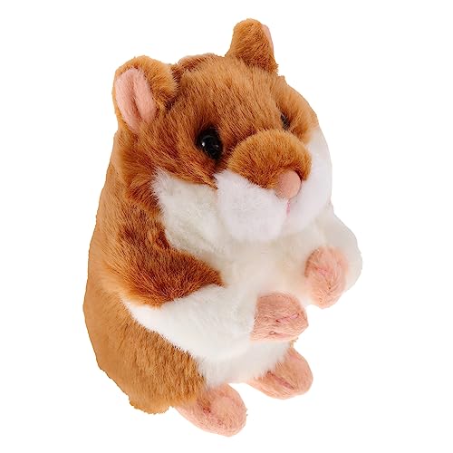 KICHOUSE Stofftier Erwachsene Kinder Ausgestopfte Niedlicher Plüschhamster Plüschhamsterpuppe Puppe für Plüsch Hamster Zuhause für Partygeschenke Umarmungskissen Tierspielerei Kleiner von KICHOUSE