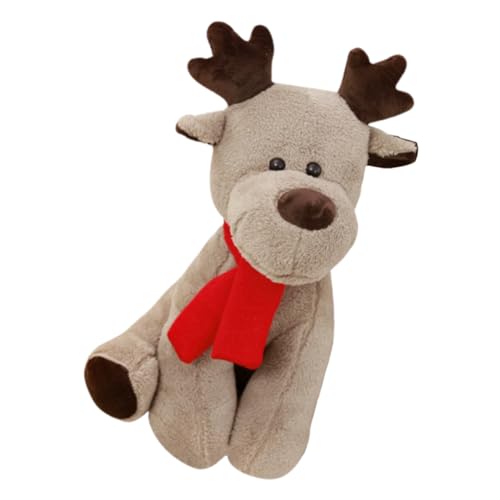 KICHOUSE Baby Kuscheltier Stofftier Stoffpuppe Weihnachtsfeier Gastgeschenke Dekoration Plüsch Kuschelkissen Für Weiches Elch Rentier Unter Elchpuppe Süße Weihnachtsbaum Gefüllte Kuscheltier von KICHOUSE