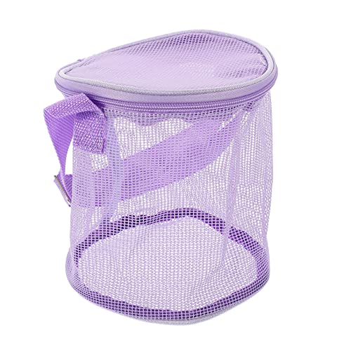 KICHOUSE Strand Aufbewahrungstasche Mesh-Strandtaschen Strandutensilien für Kleinkinder Sandsieb Strandtasche Kinder Beach Bag strandbag Spielzeugeimer für den Strand Mesh-Eimer PVC Violett von KICHOUSE