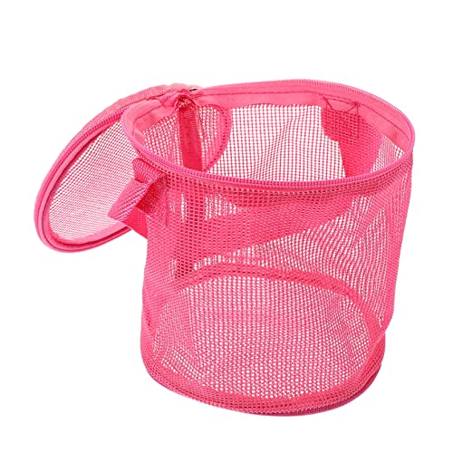 KICHOUSE Strand Aufbewahrungstasche Sandkastenspielzeug Die Einkaufstasche Strandutensilien Für Kleinkinder Sandspielzeug Shell-Einkaufstasche Mini-sukkulenten Für Puppenhaus Rosy PVC von KICHOUSE