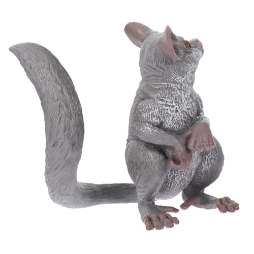 KICHOUSE Sugar Glider-Modell Tischplatte Mit Tierstatue Lernspielzeug „Sugar Glider“. Zuckersegelflieger-Figuren-skulptur Zuckersegelflugzeug-tierfiguren Gartentierstatue Grey Plastik von KICHOUSE