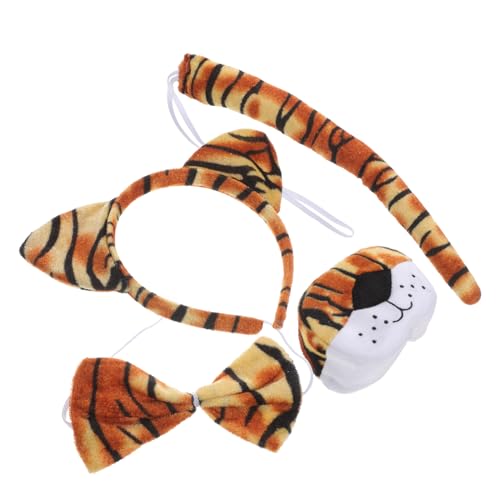 KICHOUSE Tiger Ohren Haarreif Set mit Schleife Nase und Bequemes Kostüm Zubehör für Tiger Motto Party Dschungel Fasching Verkleidung für Jungen und Mädchen KICHOUSE Tiger Ohren Haarreif Set mit Schleife Nase und Bequemes Kostüm Zubehör für Tiger Motto Party Dschungel Fasching Verkleidung für Jungen und Mädchen von KICHOUSE