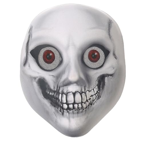 KICHOUSE Totenkopfmaske Halloween Maske Gruselige Blutige Monstermaske Gruselige Masken Für Erwachsene Gruselige Vollgesichtsmaske Weiße Horrormaske Halloween Maske Requisite von KICHOUSE