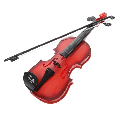 KICHOUSE Violine Kindergeige Für Anfänger Geigenspielzeug Für Anfänger Musikspielzeug Für Kindergeige Violine Musikspielzeug Kindergeige Musikspielzeug Plastik Light Brown von KICHOUSE