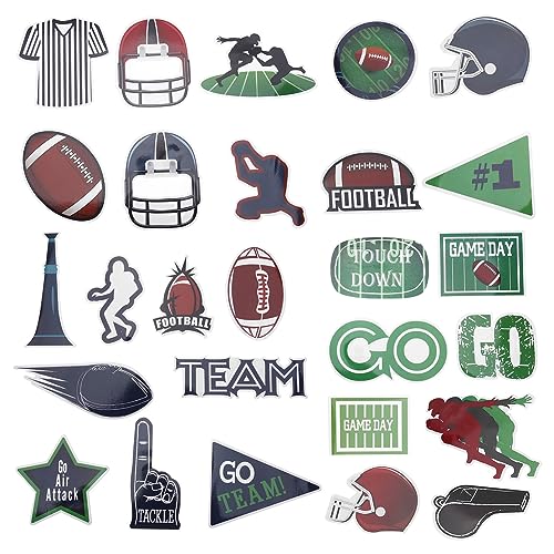 KICHOUSE Wasserflasche Stickers Aufkleber Abziehbilder Luggage Kids für Rugby Teenager Bicycles Motorcycles PVC Fußballaufkleber Fußballabziehbilder Football Laptop Adults Waterproof von KICHOUSE