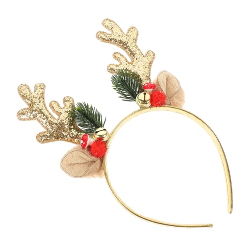 KICHOUSE Weihnachts Rentier Geweih Stirnband Mit Glocken Festlicher Kopfschmuck Für Die Weihnachtszeit Kuscheliges Haarband Für Damen Und Ideal Für Feiertagsfeiern Und Mottopartys von KICHOUSE