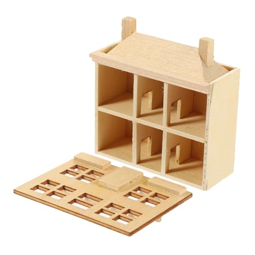 KICHOUSE Winziges aus für Jungen Miniatur Modell Handwerk für Bausatz Puppenhaus Hausmöbel Mädchen Holzhaus Landschaftszubehör Mikro Hausmodell Puzzle Spielzeug Miniaturhaus Puppenmöbelset von KICHOUSE