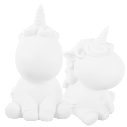 KICHOUSE Your Creative Projects Painting Activity Blank Einhornhandwerksmaterial Own Paint Steam Einhorn Toys Figurines Einhornfiguren Figuren Einhornverzierungen Spielzeug von KICHOUSE