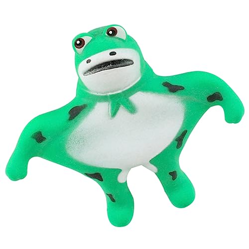 KICHOUSE dehnbares Spielzeug Neuheitsspielzeuge und Vergnügungen Kawaii Sinnesspielzeug Handzappelspielzeug Erwachsener Frosch Prise Musik Marionette Kind Statue von KICHOUSE