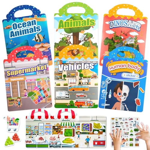 Stickerbuch Wiederverwendbar ab 2 3 4 5 Jahre Kinder: Beschäftigung Autofahrt Kinder Sensorik Spielzeug für Jungen Mädchen 2-6 Jahre Flugzeug Reisespiele Lernspiele Kinderspiele Geburtstagsgeschenk Stickerbuch Wiederverwendbar ab 2 3 4 5 Jahre Kinder: Beschäftigung Autofahrt Kinder Sensorik Spielzeug für Jungen Mädchen 2-6 Jahre Flugzeug Reisespiele Lernspiele Kinderspiele Geburtstagsgeschenk von KIDCLOUD