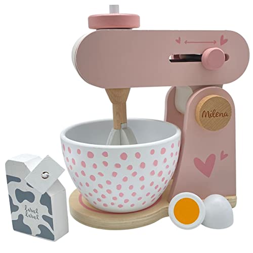 Holz Küchenmaschine rosa - personalisierbar I Handmade Holzspielzeug ab 3 Jahren I Label-Label Zubehör Spielküche I Geburtstagsgeschenk für Kinder I Spielzeug Mixer mit Name Holz Küchenmaschine rosa - personalisierbar I Handmade Holzspielzeug ab 3 Jahren I Label-Label Zubehör Spielküche I Geburtstagsgeschenk für Kinder I Spielzeug Mixer mit Name von KIDSLINO