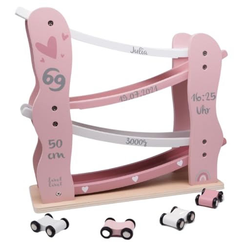 Label Label Kugelbahn inkl. Autos rosa - personalisierbar I Geschenk zur Geburt & Taufe I Handmade Holzspielzeug ab 1 Jahr I Personalisierte Geschenke Baby I Rennbahn mit Name & Geburtsdaten Label Label Kugelbahn inkl. Autos rosa - personalisierbar I Geschenk zur Geburt & Taufe I Handmade Holzspielzeug ab 1 Jahr I Personalisierte Geschenke Baby I Rennbahn mit Name & Geburtsdaten von KIDSLINO