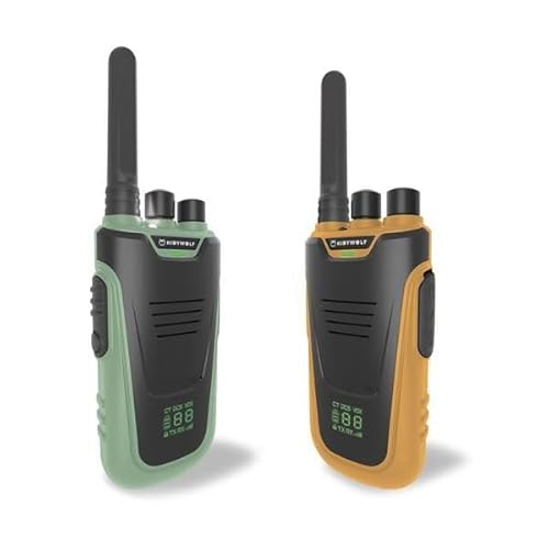 KIDYWOLF Walkie-Talkies mit Taschenlampe grün/orange von KIDYWOLF