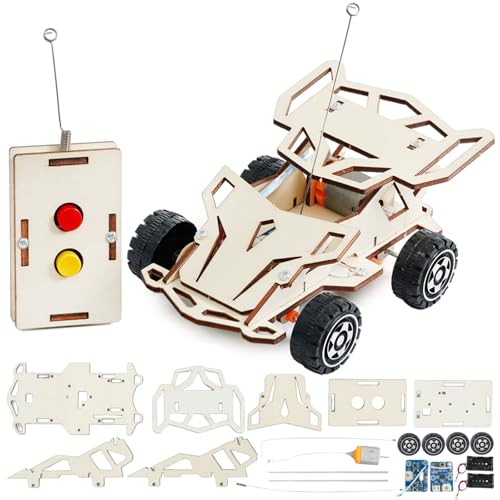 DIY Ferngesteuertes Auto Holz, Ferngesteuertes Auto Kinder, Holzbausatz Kinder, Elektronik Baukasten DIY Set, Selber Bauen Ferngesteuerte Rennen Rennmodell, Experimente Wissenschaft 8-12 Jahre DIY Ferngesteuertes Auto Holz, Ferngesteuertes Auto Kinder, Holzbausatz Kinder, Elektronik Baukasten DIY Set, Selber Bauen Ferngesteuerte Rennen Rennmodell, Experimente Wissenschaft 8-12 Jahre von KIKVTER