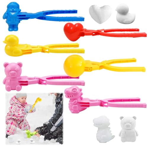 Schneeball Former, 6 Stück Schneeball Clip, Schneeballzange, Schneeballformer, Schneeball Maker, Sandball Schneeball Clip, Spielzeug Kinder Winter Outdoor Spielzeug für Kinder zum Spielen im Schnee von KIKVTER