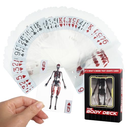 The Body Deck, Halloween Skelett Spielkarten, Transparente Menschliche Spielkarten, 3D-Bild des Menschlichen Körpers, Mannequin Body Deck Skeleton Playing Cards, Halloween Spiele, Halloween Party The Body Deck, Halloween Skelett Spielkarten, Transparente Menschliche Spielkarten, 3D-Bild des Menschlichen Körpers, Mannequin Body Deck Skeleton Playing Cards, Halloween Spiele, Halloween Party von KIKVTER