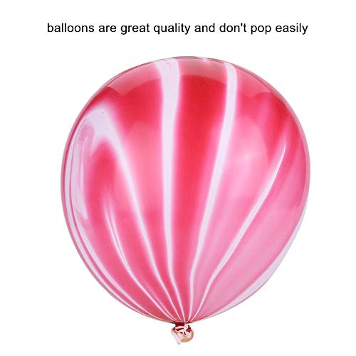 10 Stück 12 Zoll, 12 Zoll Achatwolke Achat Latexballons Bunte Marmor 0 Ballonstücke Packung Marmorballons Schwarz Geburtstag W Party Ballonzubehör und Dekorationen Schwarz (rosa von KIMISS