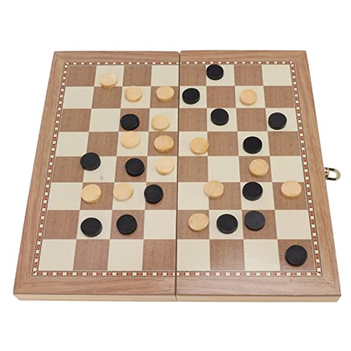 3-in-1-Schachfiguren-Set aus Holz – Faltbare E-onale Schachbrett-Sets für und Erwachsene von KIMISS