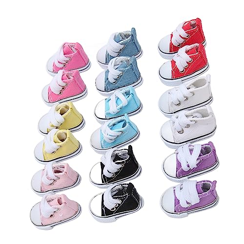 9 Paar Puppenschuhe für Exo 1/6 Puppen, 2,1 Zoll 16 0 Anti -Slip -Antibekleidung Plastik Gummi Plimsolls Dekoration Ottom von KIMISS