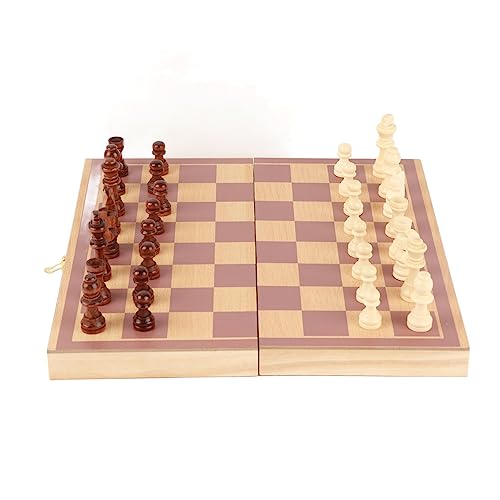 Hochwertiges, Tragbares, Faltbares Schachspiel aus Holz – Ultimatives Schachbrettspiel für Partys und Familienaktivitäten von KIMISS