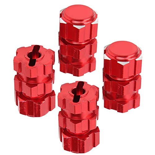 KIMISS 17 Mm Langlebige RC-Muttern, Verzahnte Radnaben, Sechskant-Adapter, Verlängerung, Räder, Reifen, Kombinierer für Auto MAXX, Rot, Passend für 1 10 (Rot) von KIMISS