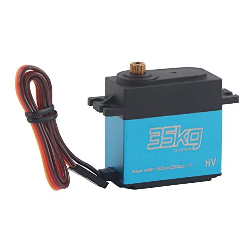 KIMISS 2 Stück 35 Kg Digitales Vollmetallgetriebe-Servo – Kernloses Motorservo Wasserdicht für 1/8 1/10 RC-Auto, RC-Digitalservo, Leistung und Schnelle Reaktion von KIMISS