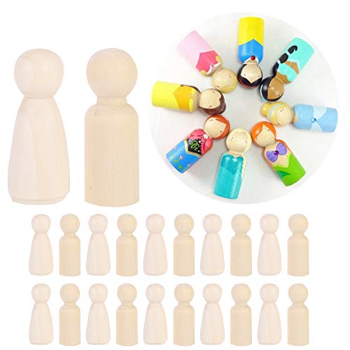 KIMISS 55 Mm DIY Painting Dolls - Hölzerne Männliche und Weibliche Figurenspielzeug für Kreative, Unterhaltsame Handwerksaktivitäten, Sichere und Glatte Oberfläche, für Dekor & Spiel KIMISS 55 Mm DIY Painting Dolls - Hölzerne Männliche und Weibliche Figurenspielzeug für Kreative, Unterhaltsame Handwerksaktivitäten, Sichere und Glatte Oberfläche, für Dekor & Spiel von KIMISS